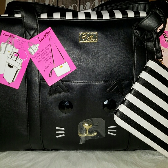 Betsey Johnson Bags Betsey Johnson Weekender Cat Bag Poshmark